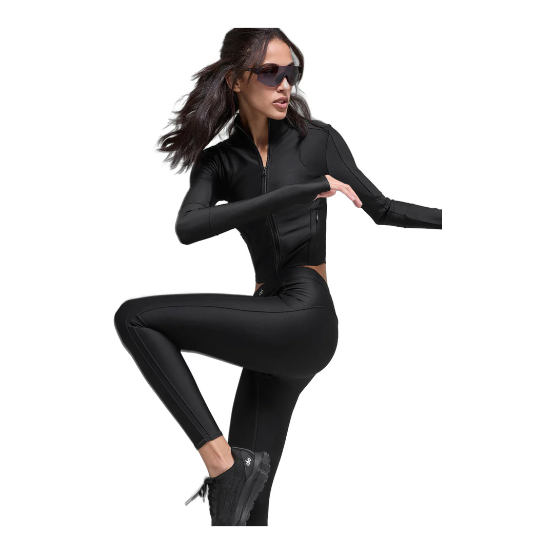 alo Airlift Ignite Zip Up Jacket - Black - Image 4