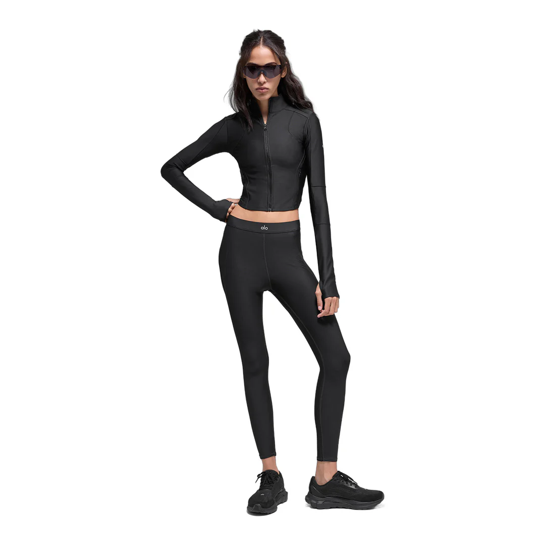 alo Airlift Ignite Zip Up Jacket - Black - Image 5