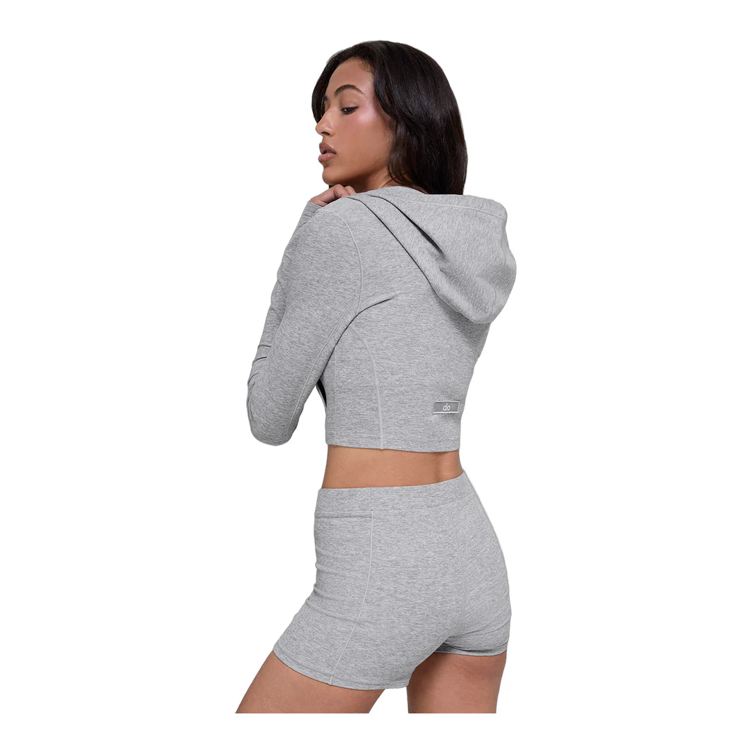 alo Alosoft Sincere Fitted Jacket - Athletic Heather Grey - Image 4