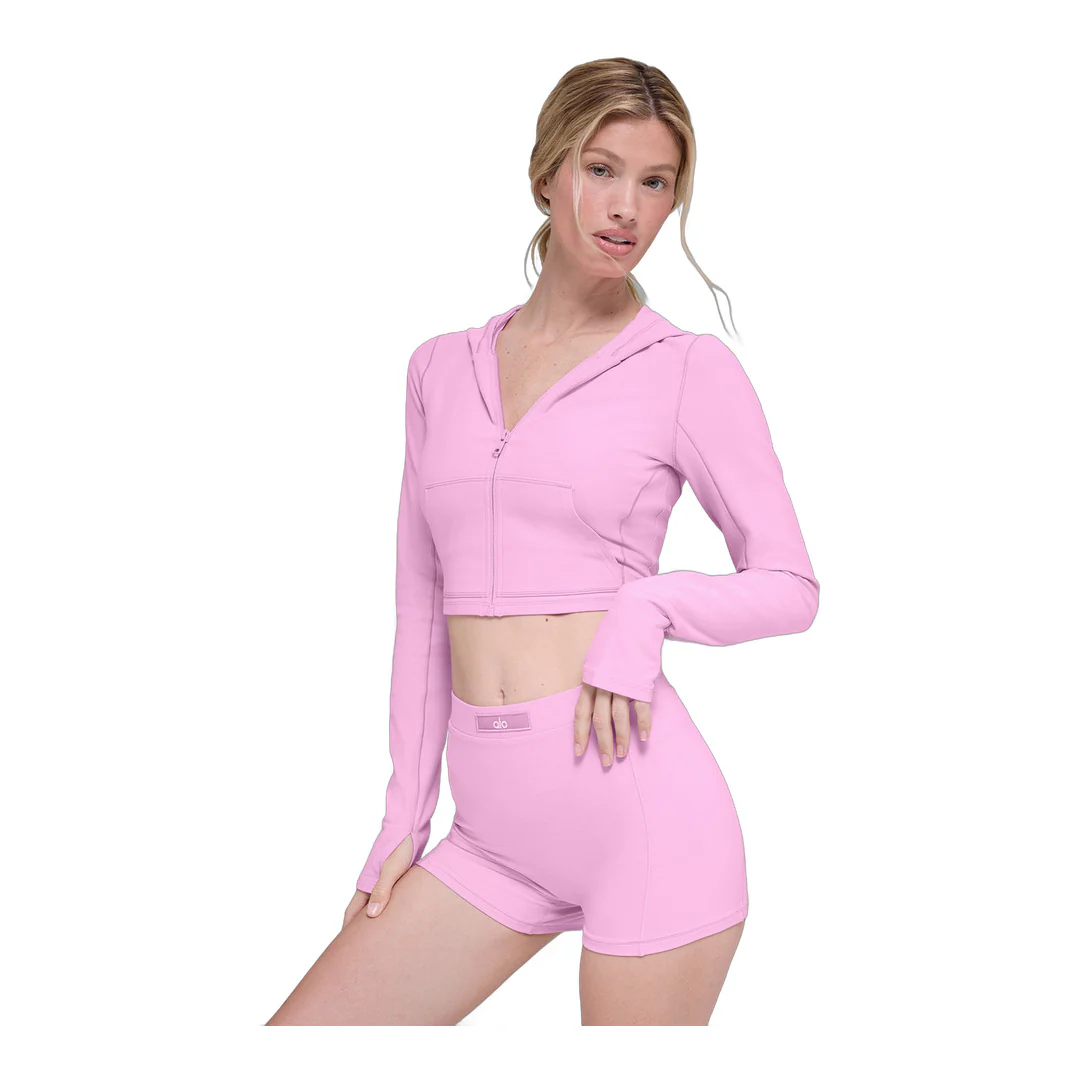 alo Alosoft Sincere Fitted Jacket - Candy Heart Pink - Image 3