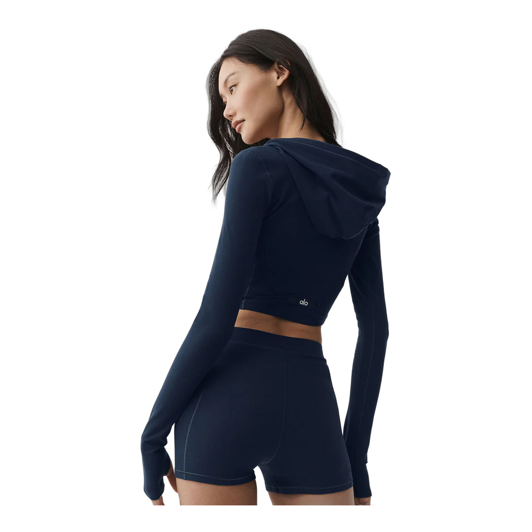 alo Alosoft Sincere Fitted Jacket - Navy - Image 4