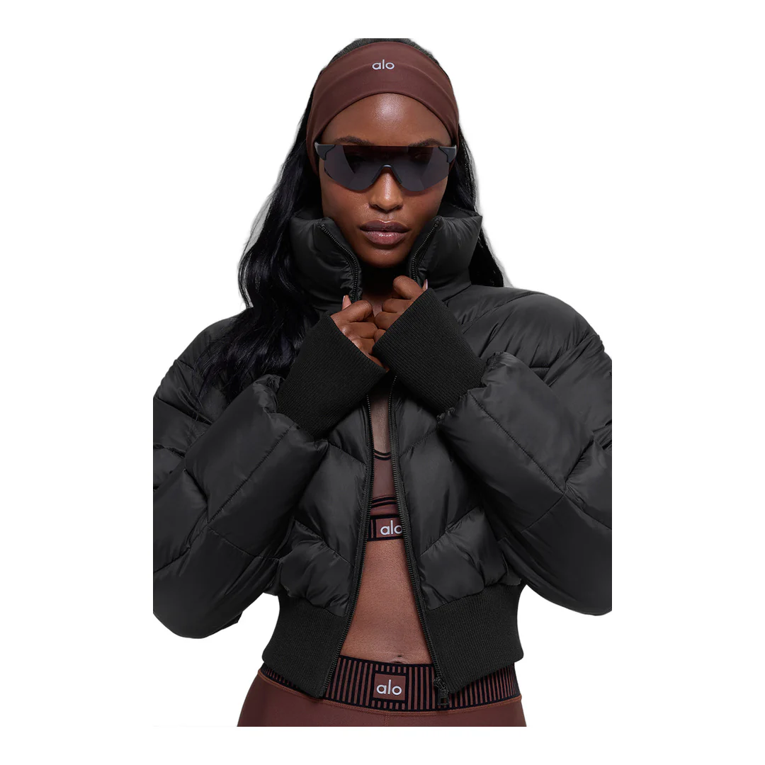 alo Cropped Atmosphere Puffer - Black