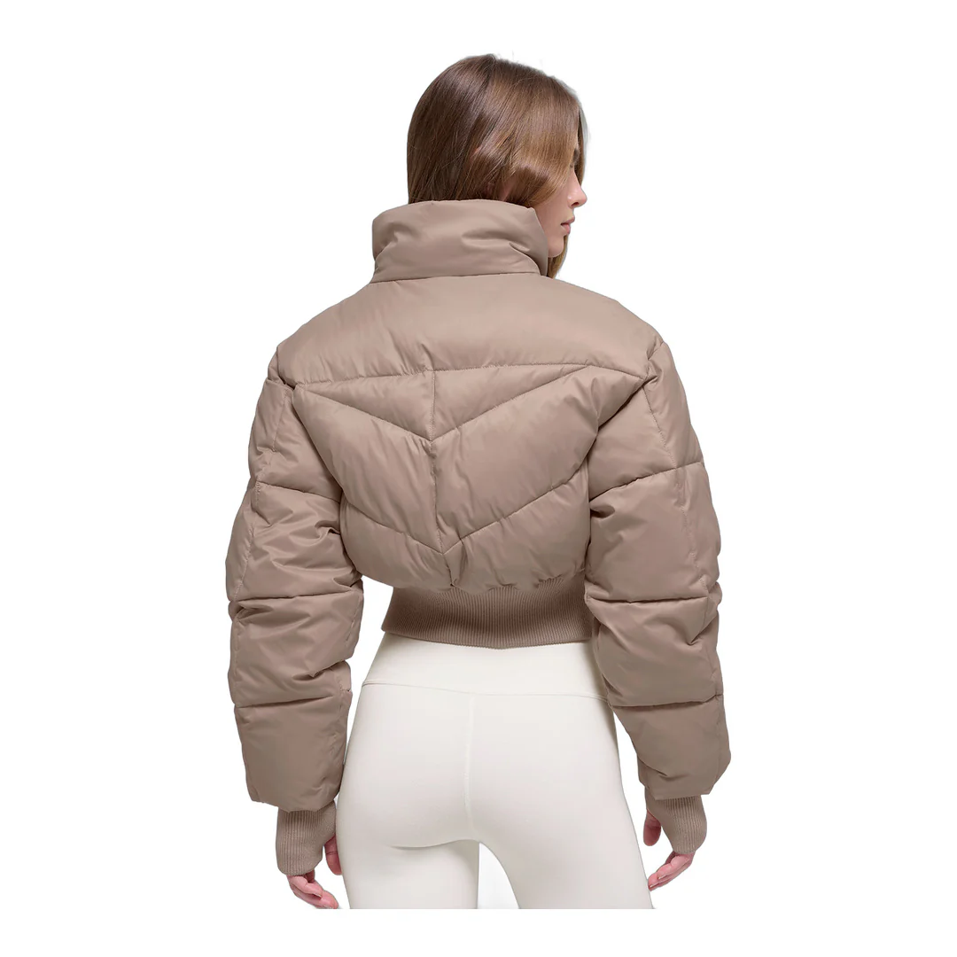 alo Cropped Atmosphere Puffer - Chai Latte - Image 2
