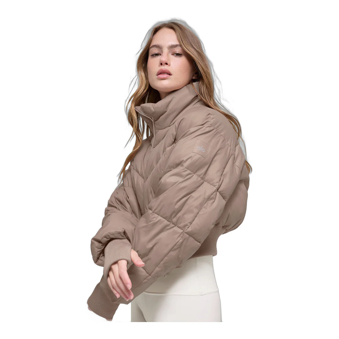 alo Cropped Atmosphere Puffer - Chai Latte - Image 3