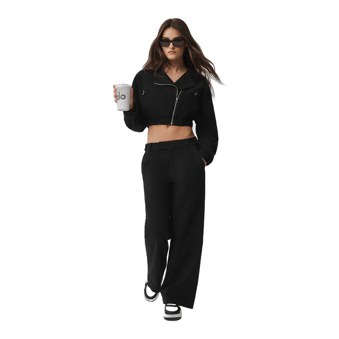 alo Cropped Cosmopolitan Jacket - Black - Image 6