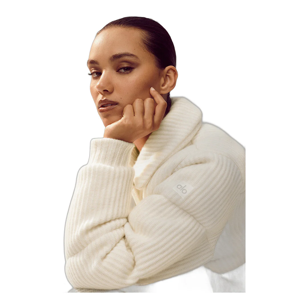 alo Cashmere Northstar Sweater Puffer - Ivory - Image 2