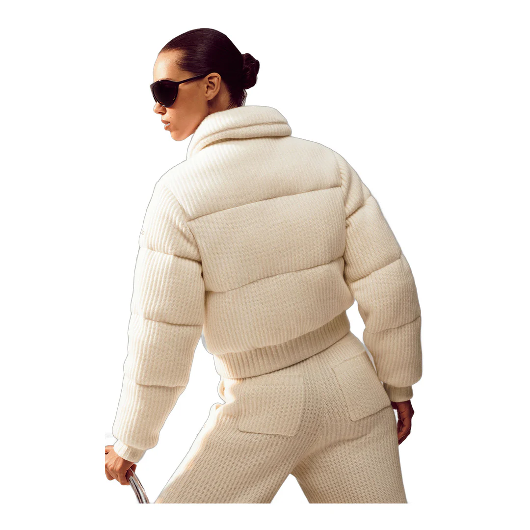 alo Cashmere Northstar Sweater Puffer - Ivory - Image 4