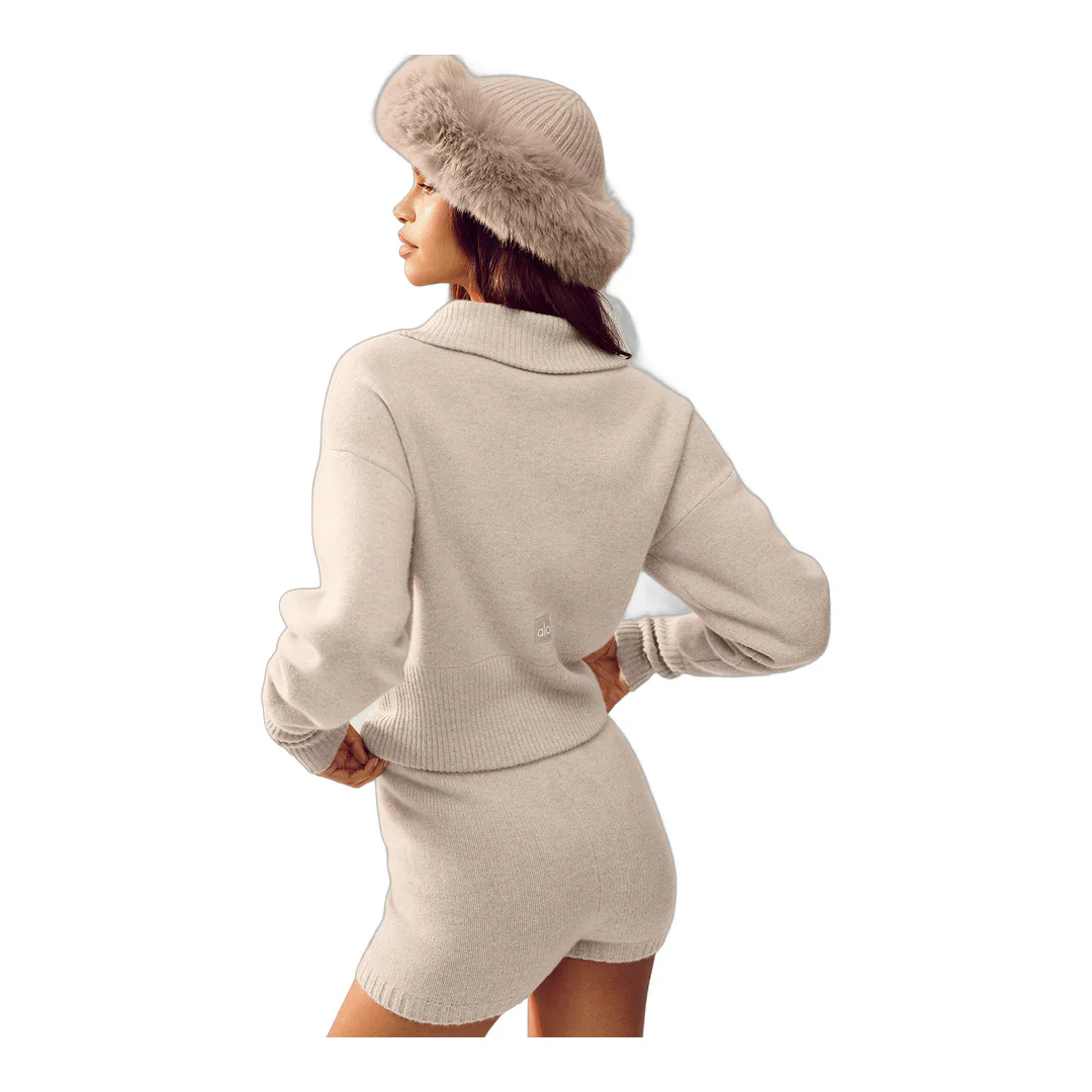 alo Cashmere Radiate Jacket - Oat Heather - Image 2