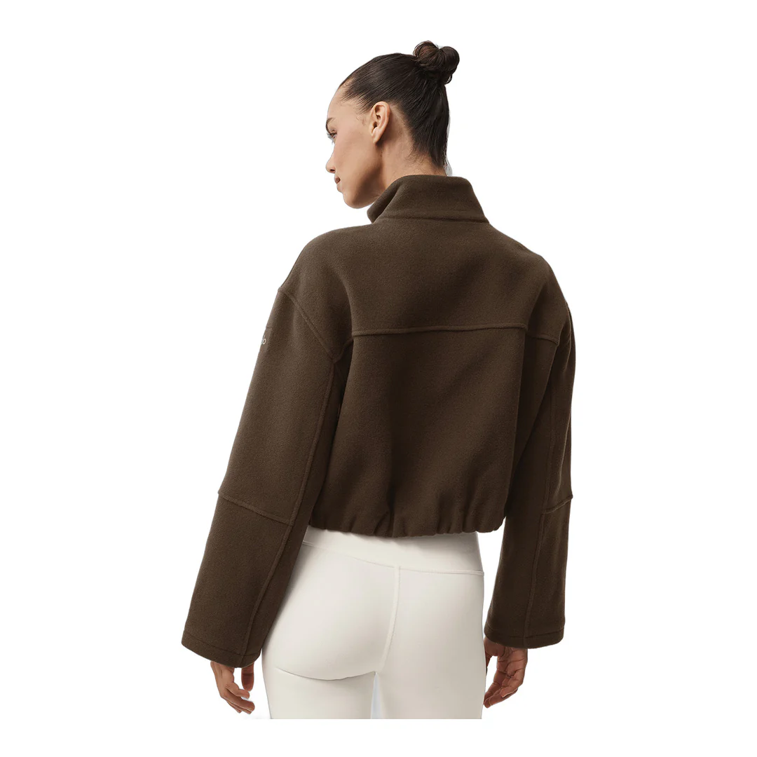 alo Double Face Wool City Girl Jacket - Espresso - Image 3