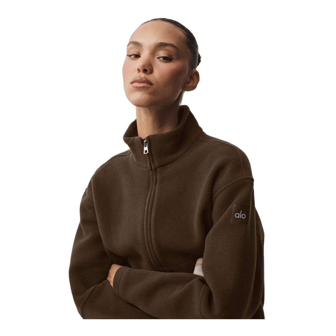 alo Double Face Wool City Girl Jacket - Espresso - Image 4