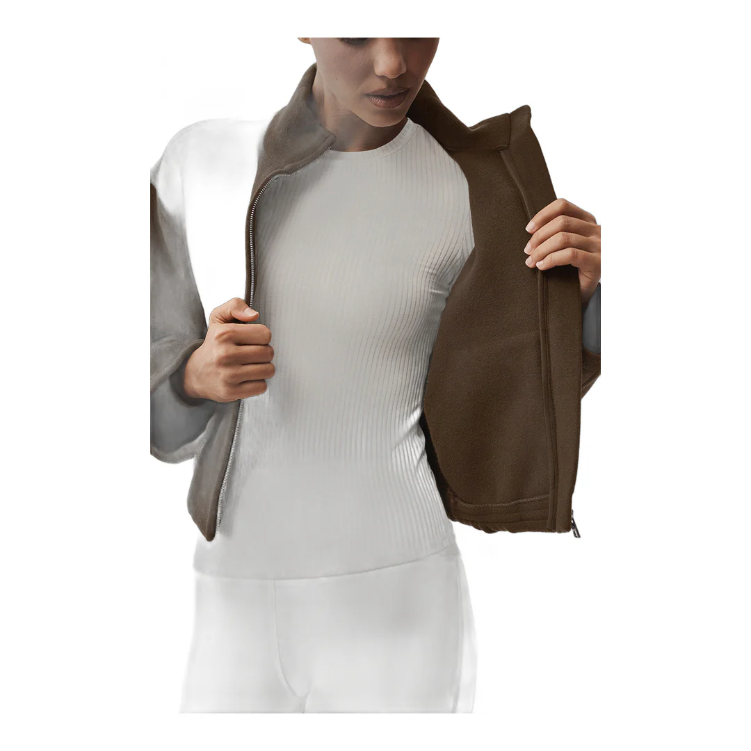 alo Double Face Wool City Girl Jacket - Espresso - Image 5