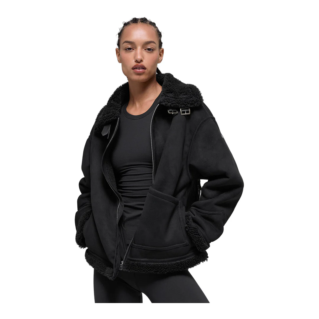 alo Faux Shearling Grand Jacket - Black - Image 4