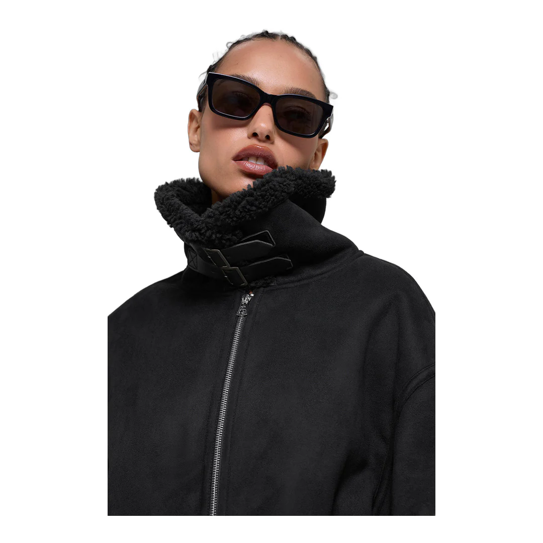 alo Faux Shearling Grand Jacket - Black - Image 5