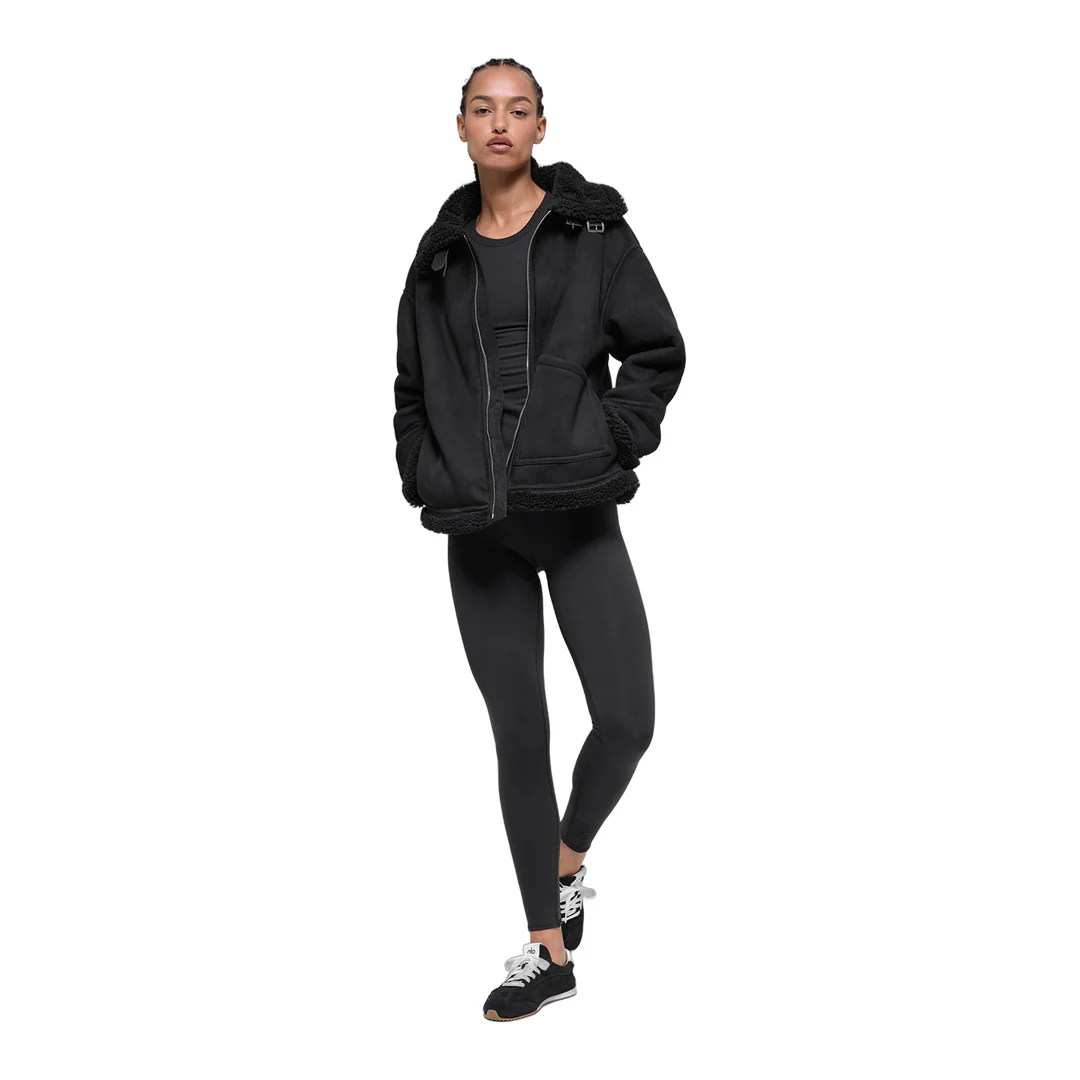 alo Faux Shearling Grand Jacket - Black - Image 6