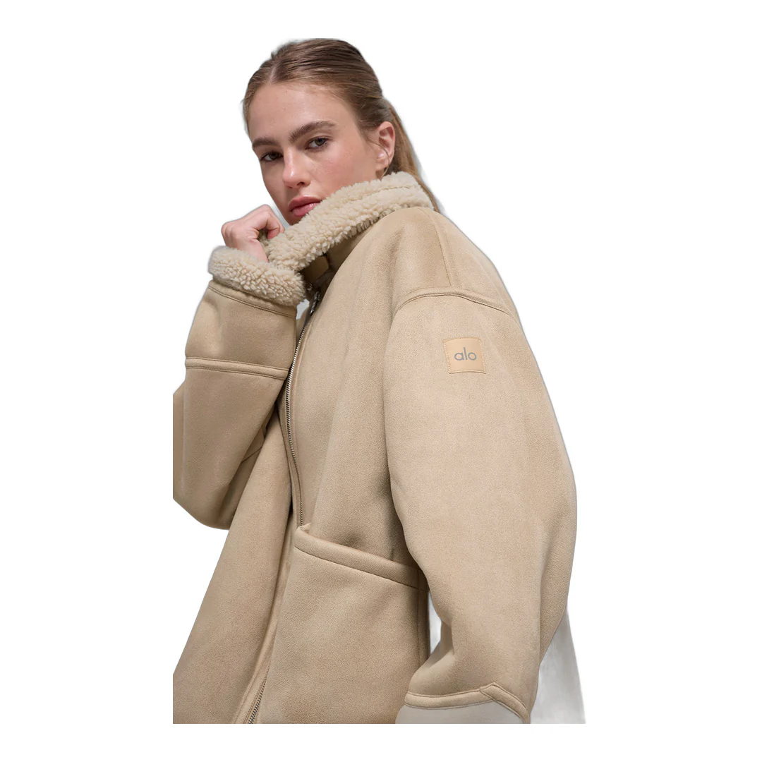 alo Faux Shearling Grand Jacket - Woodland Tan - Image 2