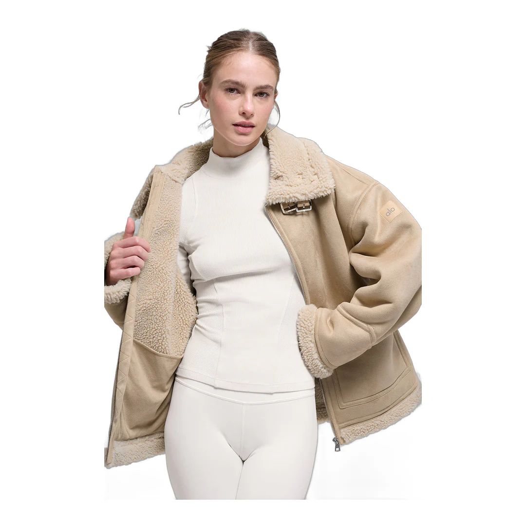 alo Faux Shearling Grand Jacket - Woodland Tan - Image 5