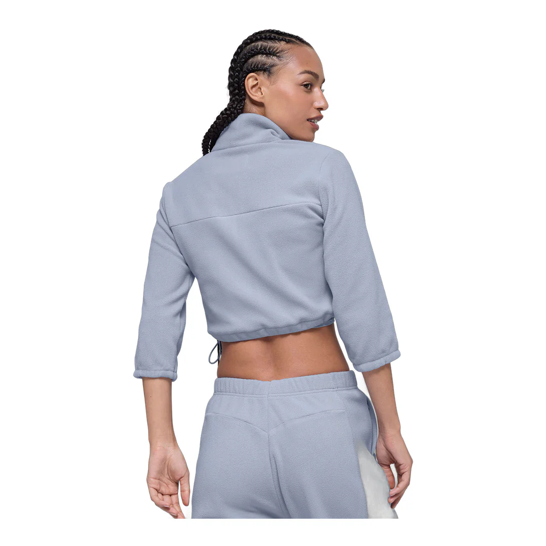 alo Polar Fleece Retreat Cropped Jacket - Winter Frost - Image 2