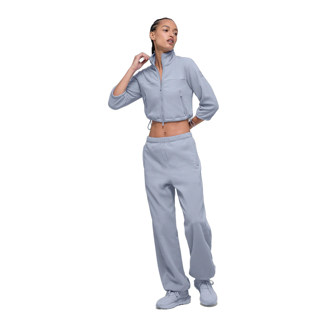 alo Polar Fleece Retreat Cropped Jacket - Winter Frost - Image 5