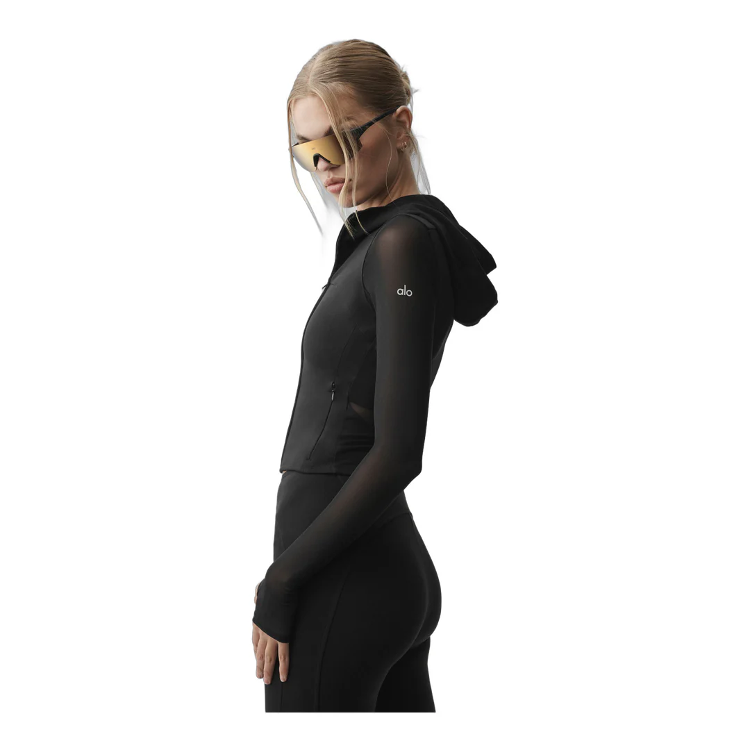 alo ALO Softsculpt Superset Full Zip Jacket - Black - Image 4