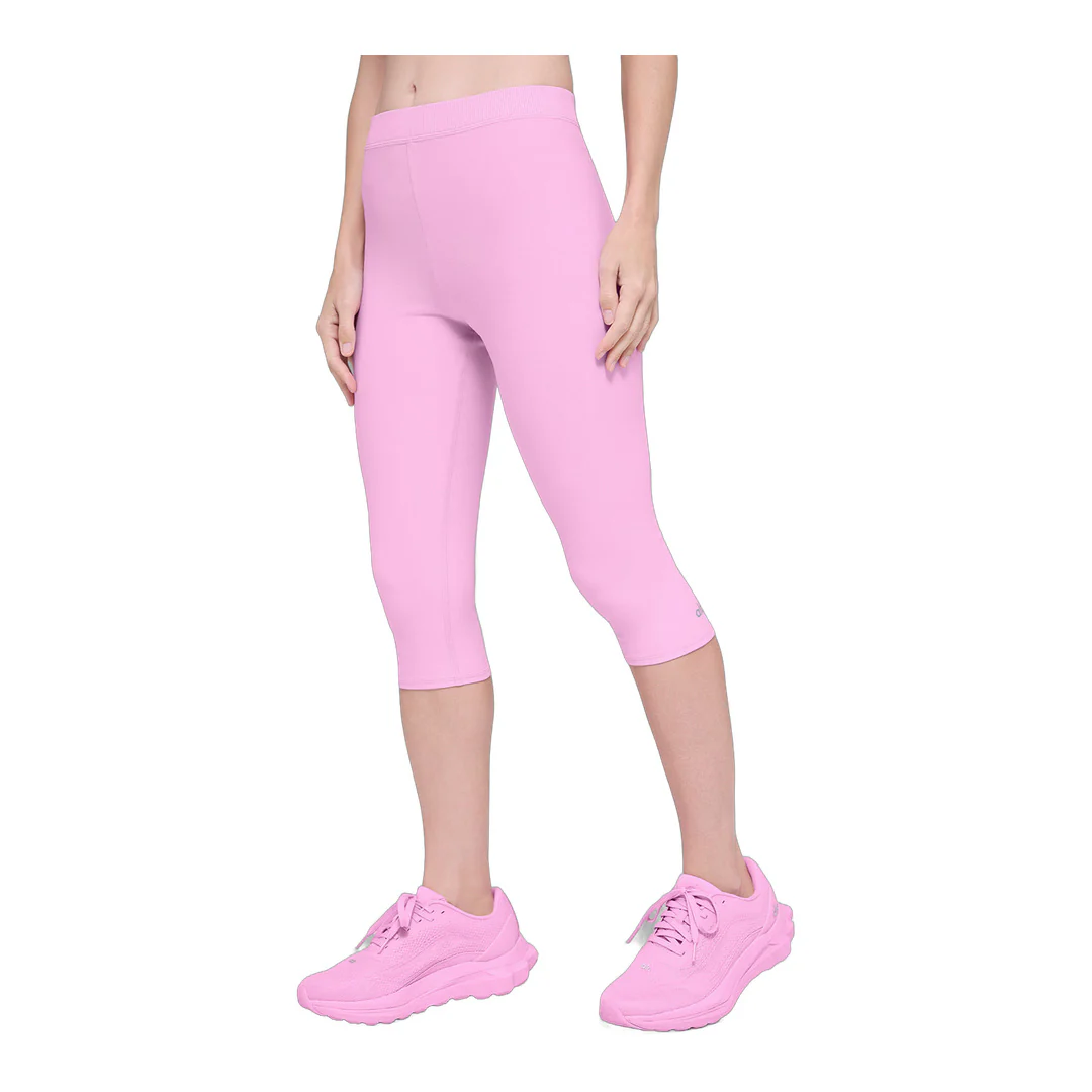 alo Alosoft High-Waist Iconic 90's Capri - Candy Heart Pink - Image 2