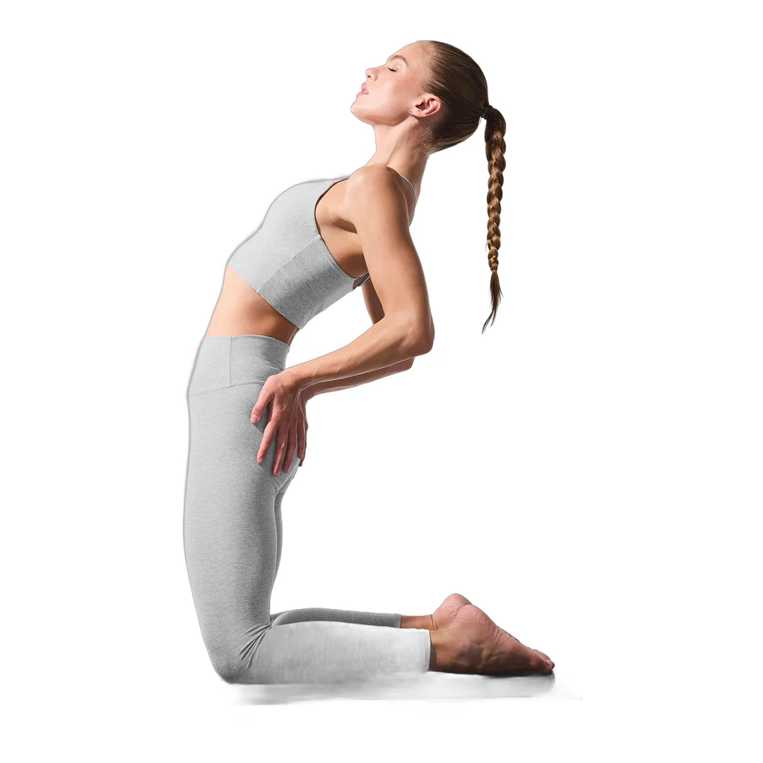 alo Alosoft High-Waist 7/8 Highlight Legging - Athletic Heather Grey - Image 6