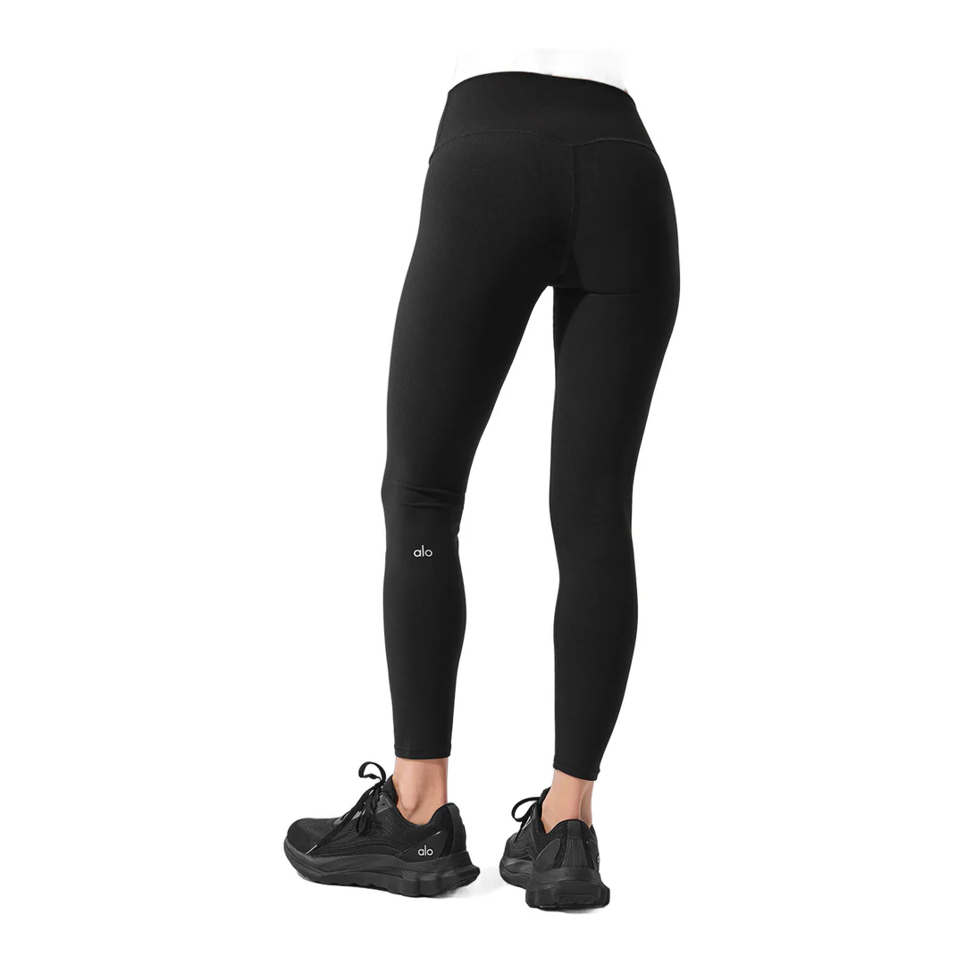 alo Alosoft High-Waist 7/8 Highlight Legging - Black - Image 2