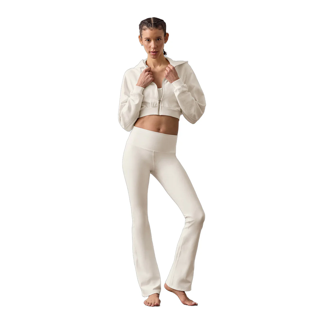 alo Airbrush High-Waist Bootcut Legging - Ivory - Image 2