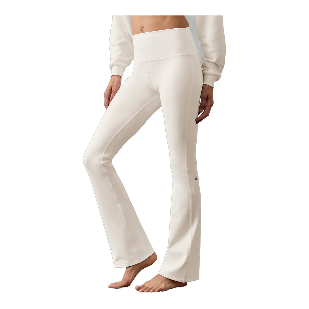 alo Airbrush High-Waist Bootcut Legging - Ivory - Image 3