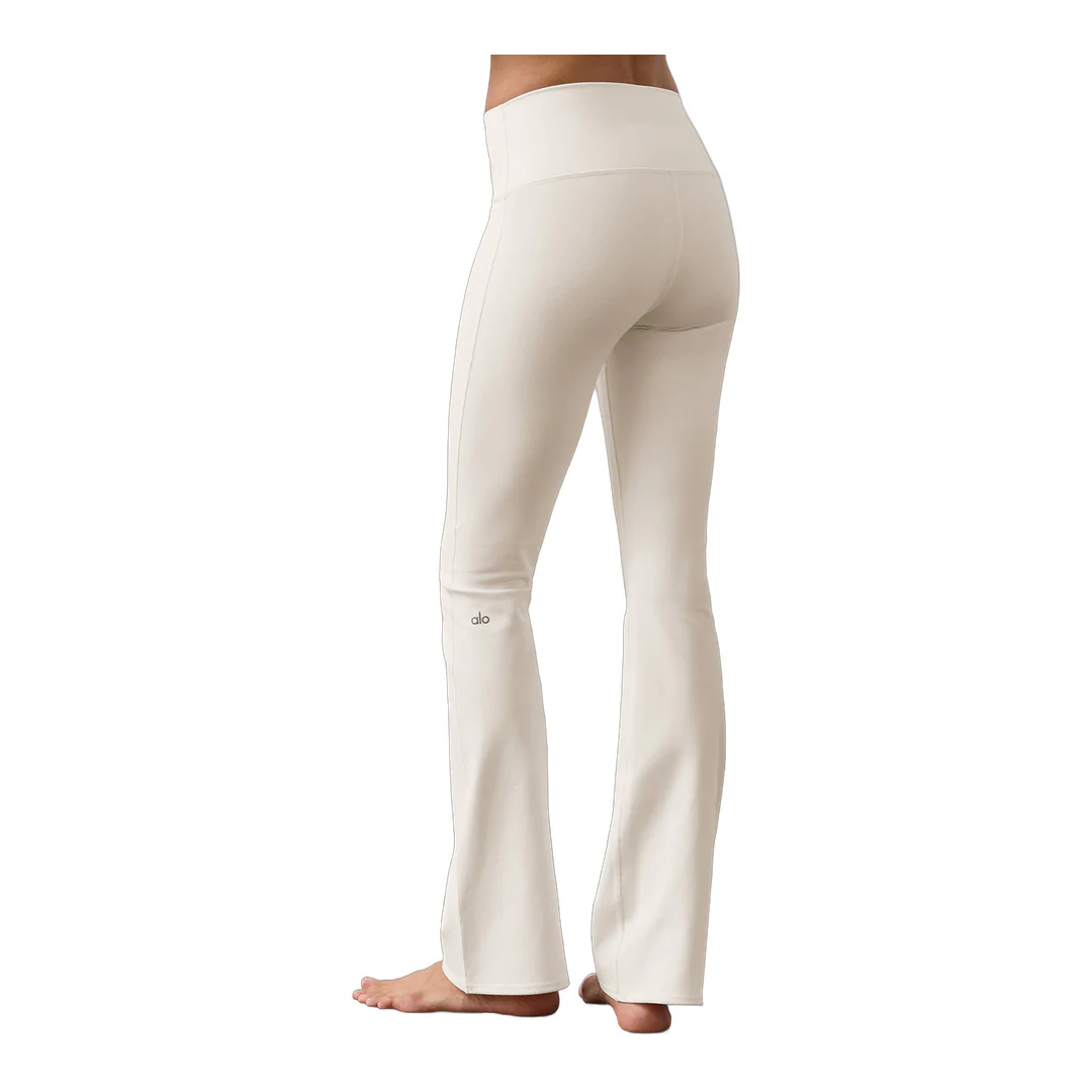 alo Airbrush High-Waist Bootcut Legging - Ivory - Image 4