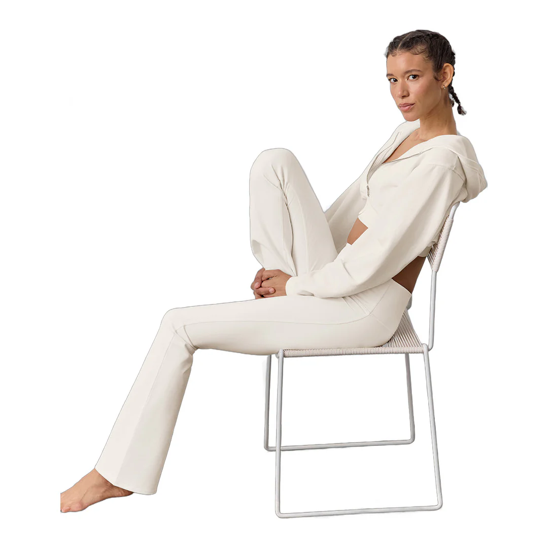 alo Airbrush High-Waist Bootcut Legging - Ivory - Image 6