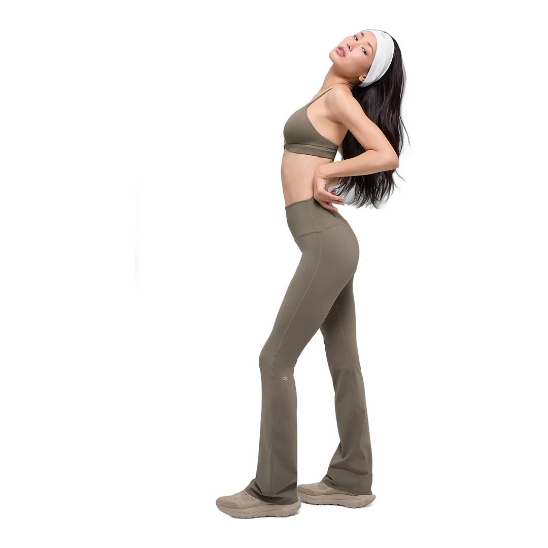 alo Airbrush High-Waist Bootcut Legging - Light Cocoa - Image 4