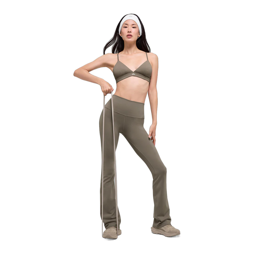alo Airbrush High-Waist Bootcut Legging - Light Cocoa - Image 6
