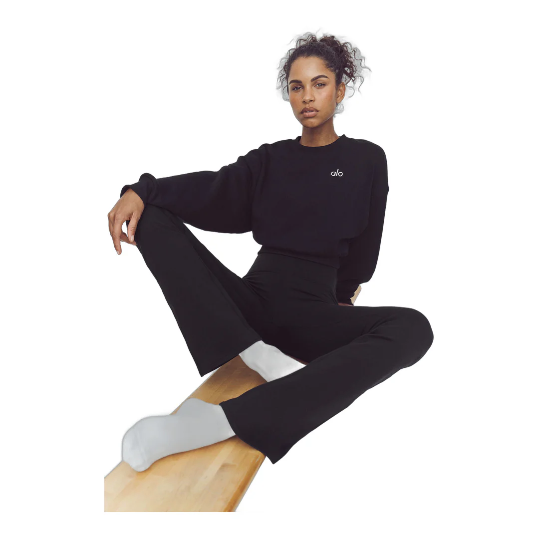 alo Airbrush High-Waist 7/8 Bootcut Legging - Black