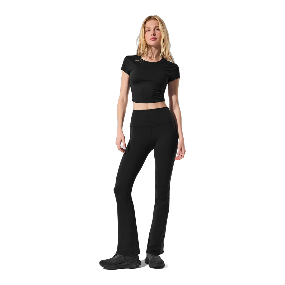 alo Airbrush High-Waist 7/8 Bootcut Legging - Black - Image 5