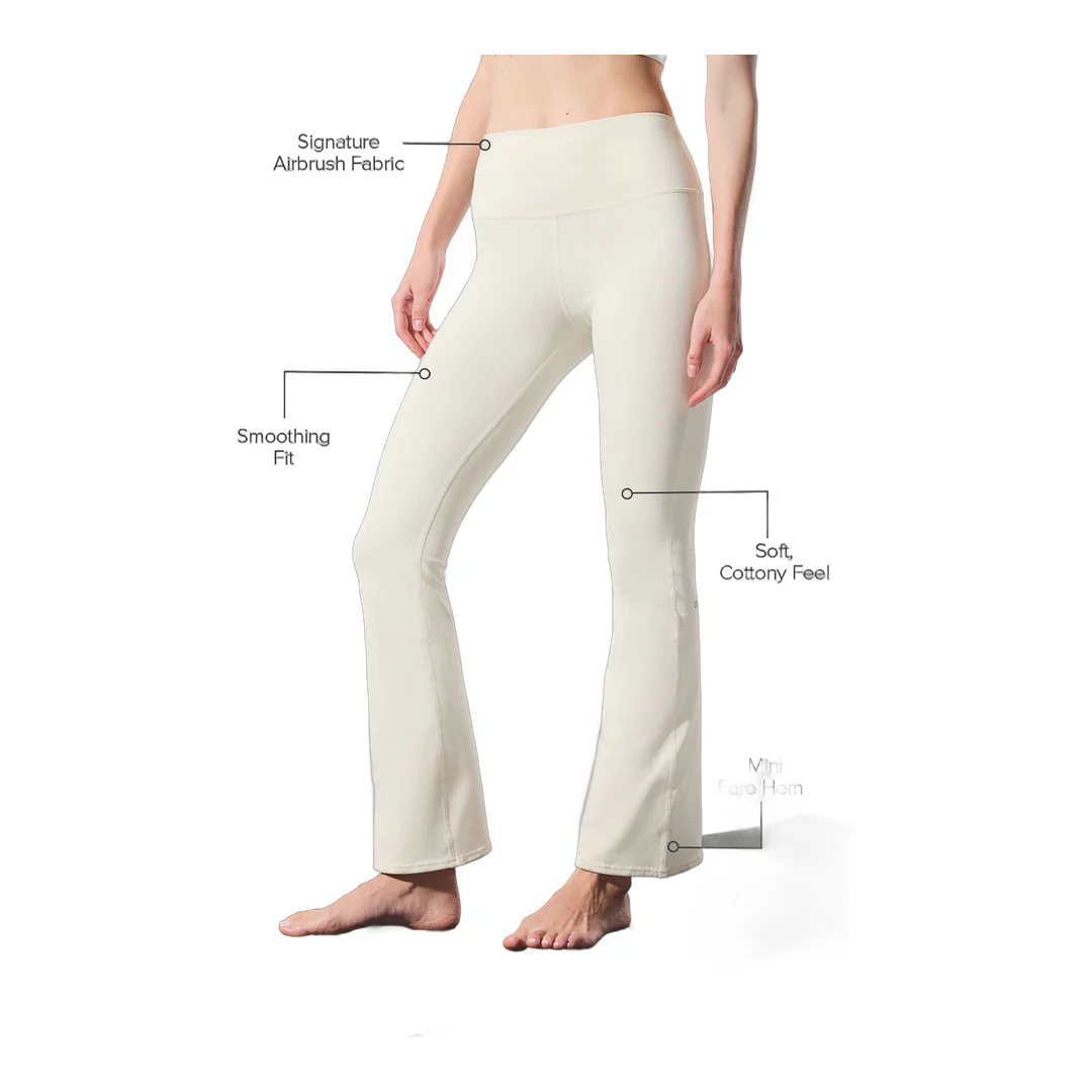 alo Airbrush High-Waist 7/8 Bootcut Legging - Ivory - Image 2