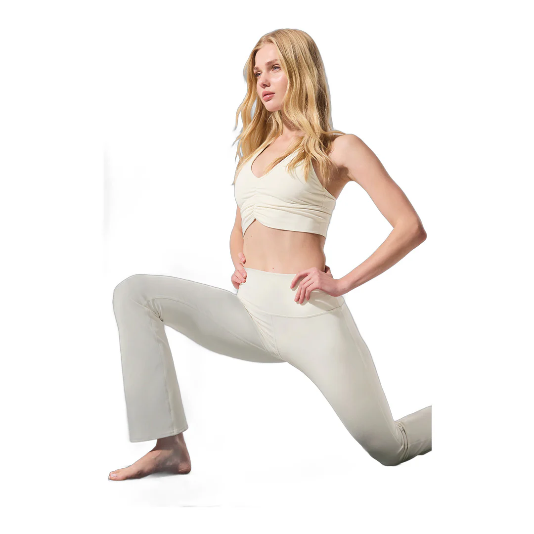 alo Airbrush High-Waist 7/8 Bootcut Legging - Ivory - Image 4