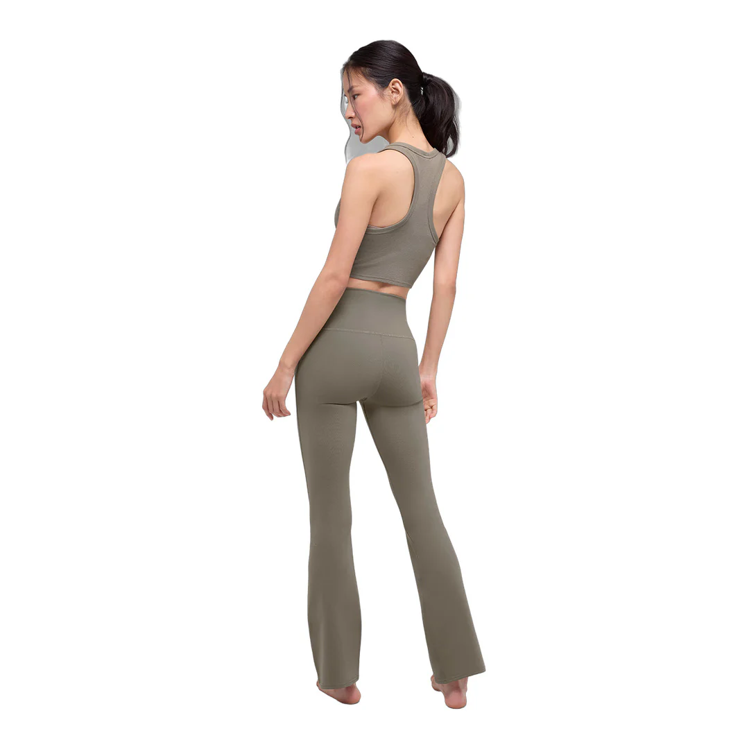 alo Airbrush High-Waist 7/8 Bootcut Legging - Light Cocoa - Image 3