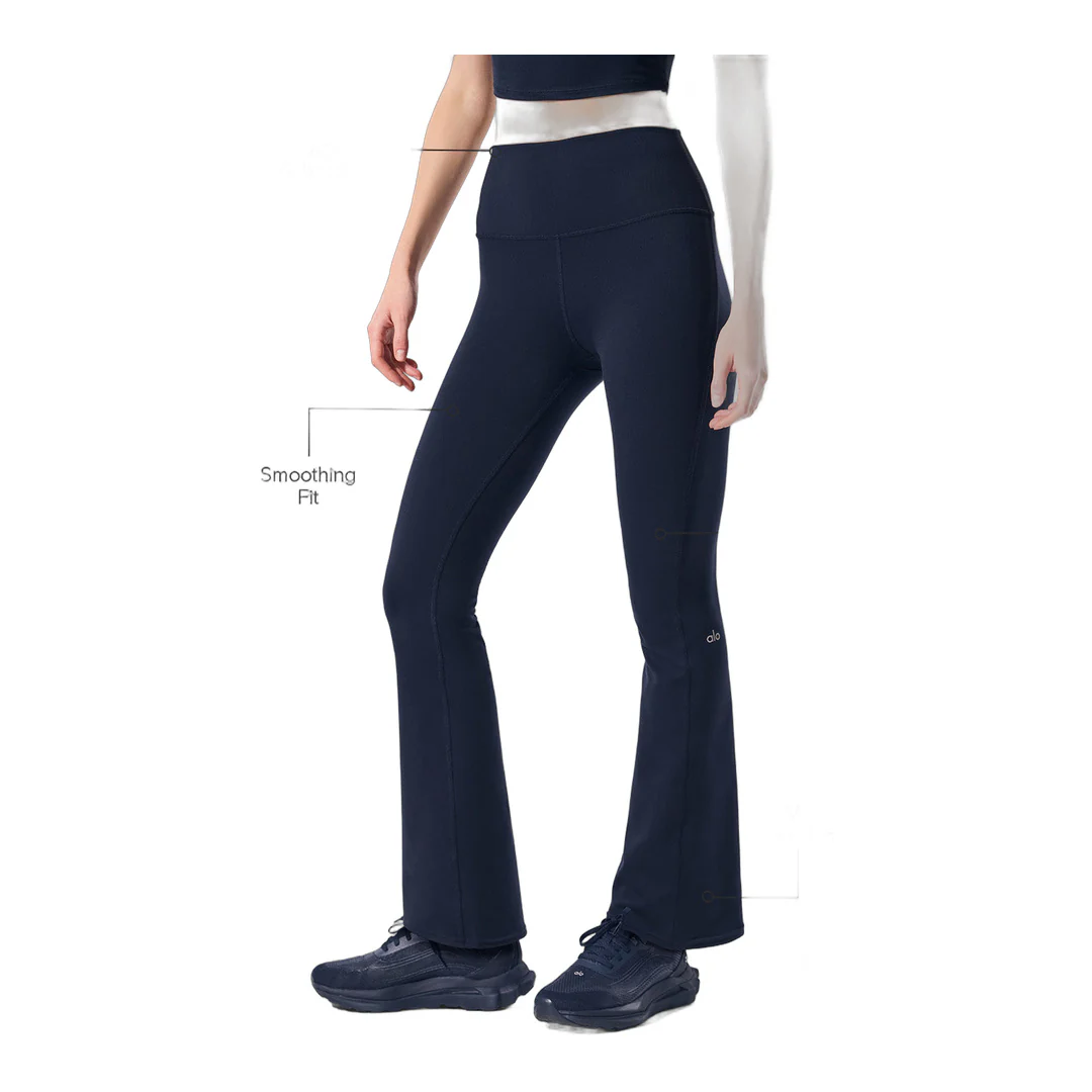 alo Airbrush High-Waist 7/8 Bootcut Legging - Navy - Image 2