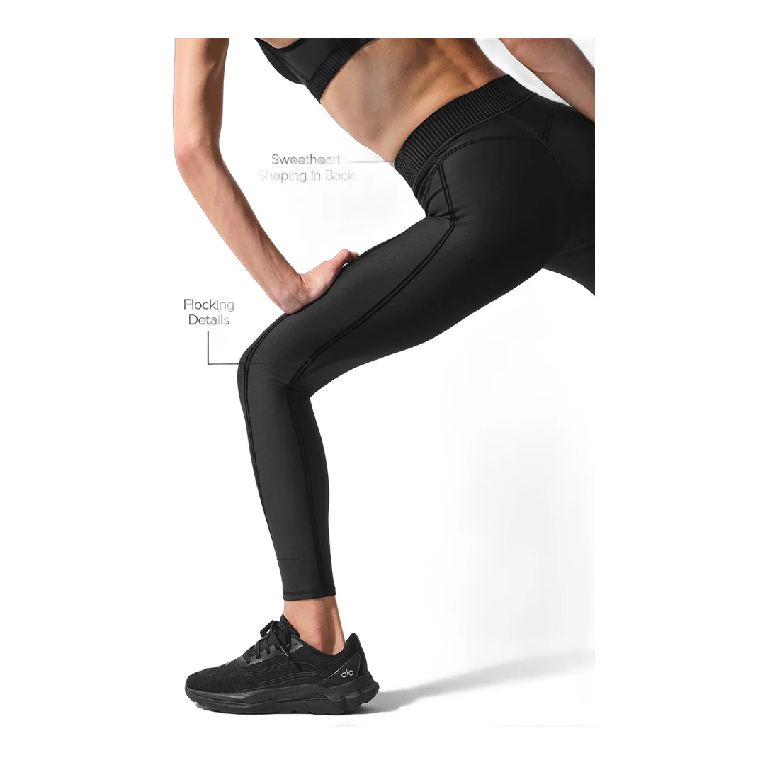 alo Airlift High-Waist 7/8 Line Up Legging - Black - Image 2