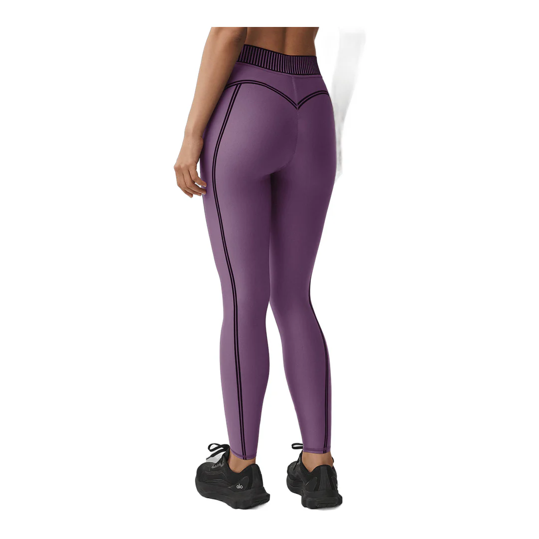 alo Airlift High-Waist 7/8 Line Up Legging - Plum Kiss - Image 2