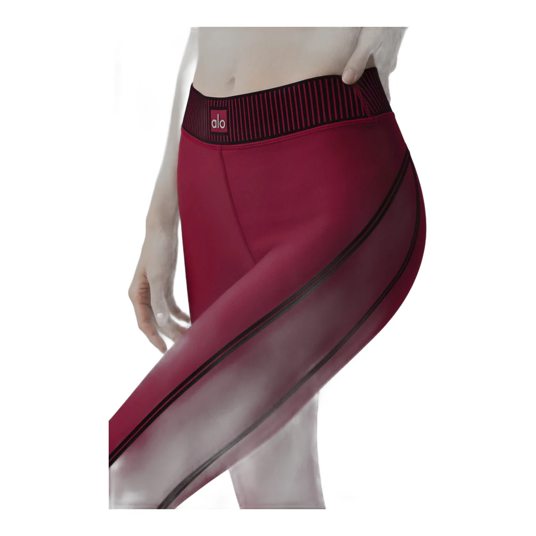 alo Airlift High-Waist 7/8 Line Up Legging - Summer Romance Red - Image 5
