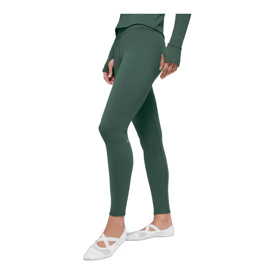 alo Airbrush Winter Warm High-Waist Nocturne Legging - Clover Green
