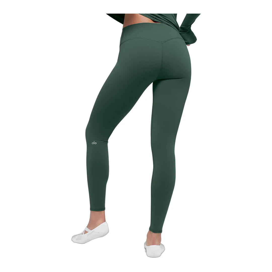 alo Airbrush Winter Warm High-Waist Nocturne Legging - Clover Green - Image 2