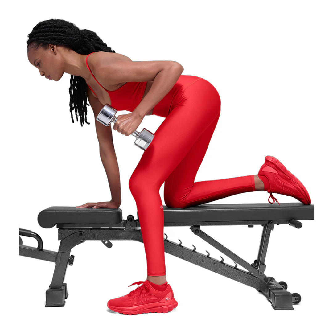 alo Airlift Winter Warm High-Waist Legging - Bright Red - Image 4