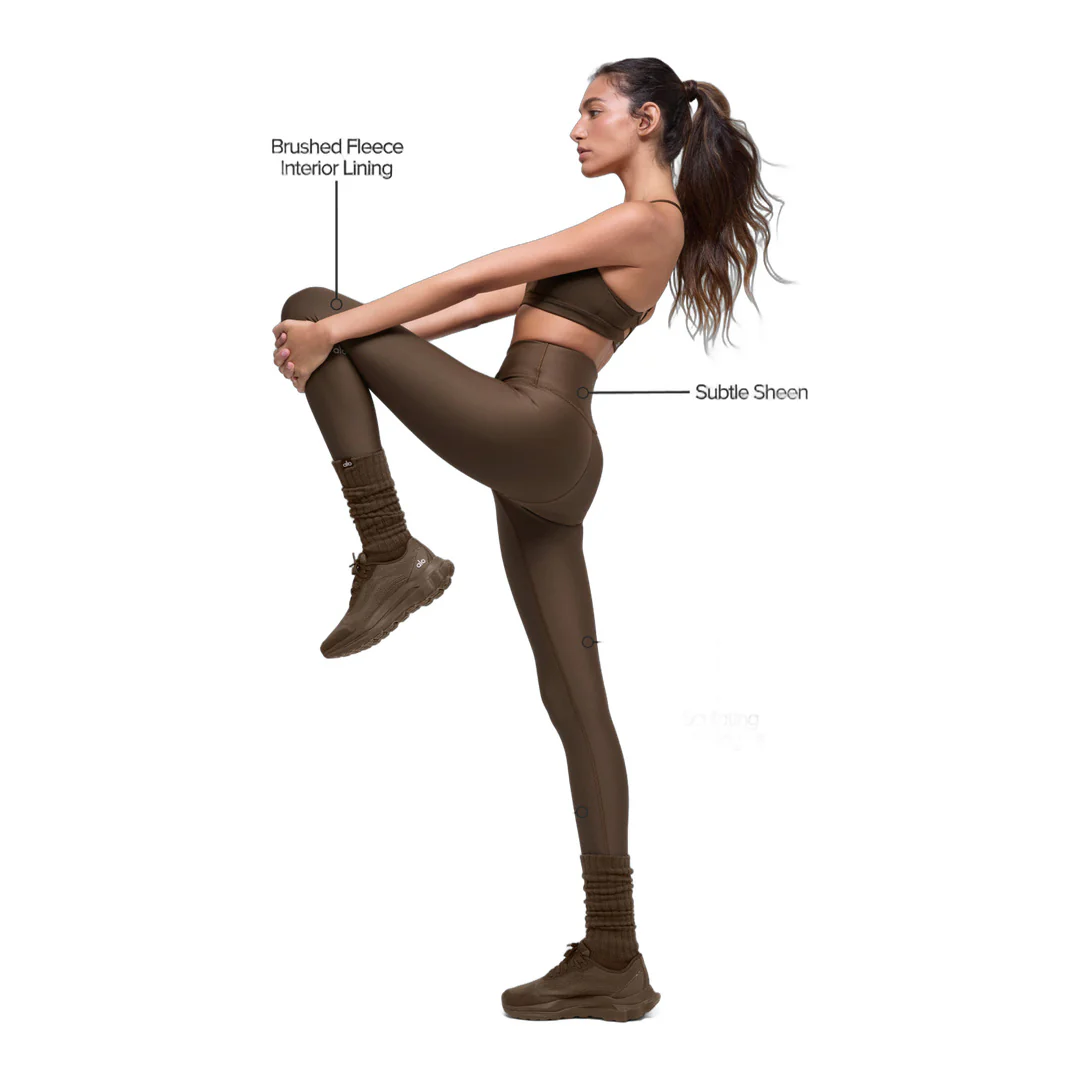 alo Airlift Winter Warm High-Waist Legging - Espresso - Image 2