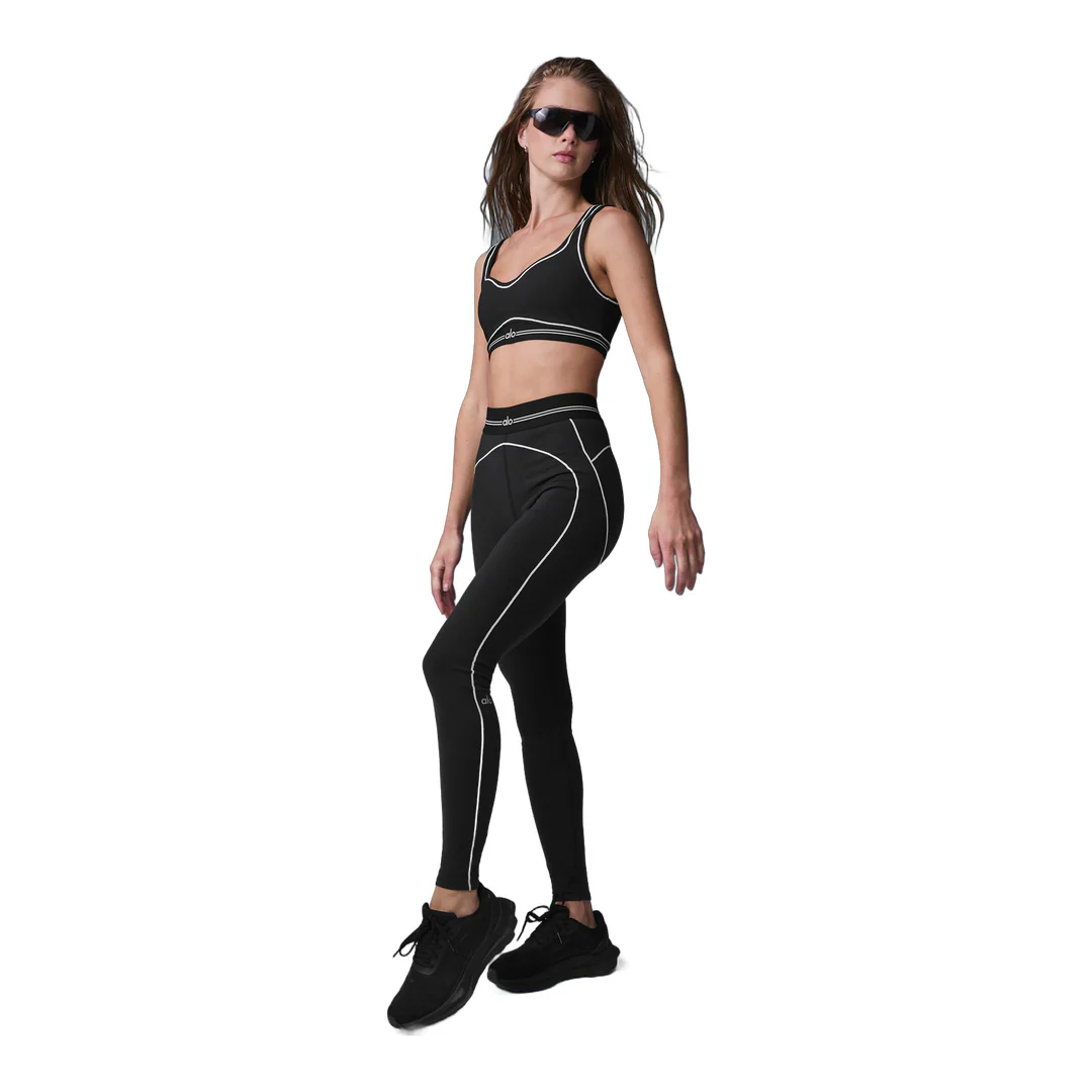 alo Airbrush High-Waist Heart Throb Legging - Black/White - Image 2