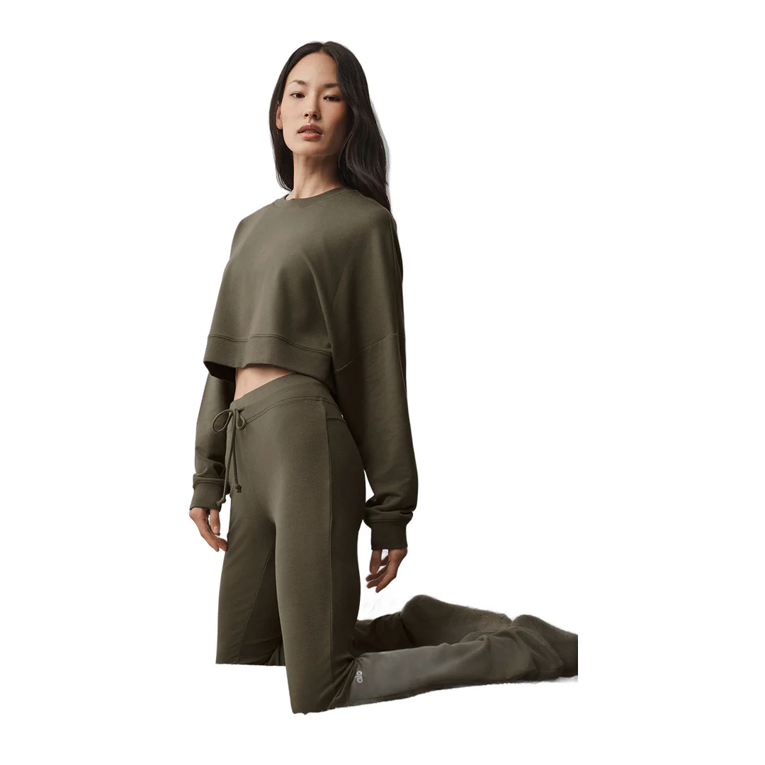 alo Sway Bootcut Sweatpant - Olive Tree - Image 5
