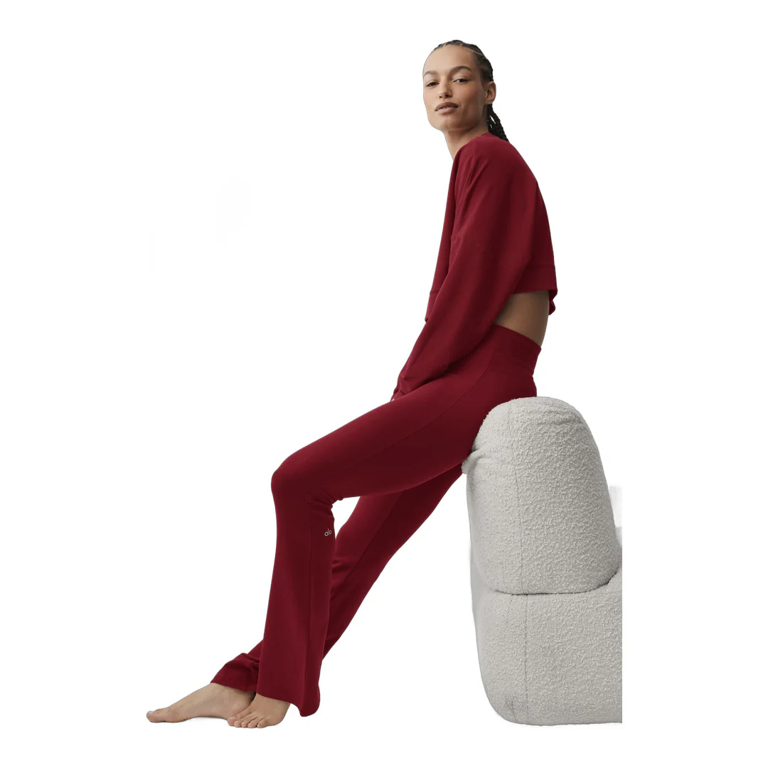 alo Sway Bootcut Sweatpant - Summer Romance Red - Image 5