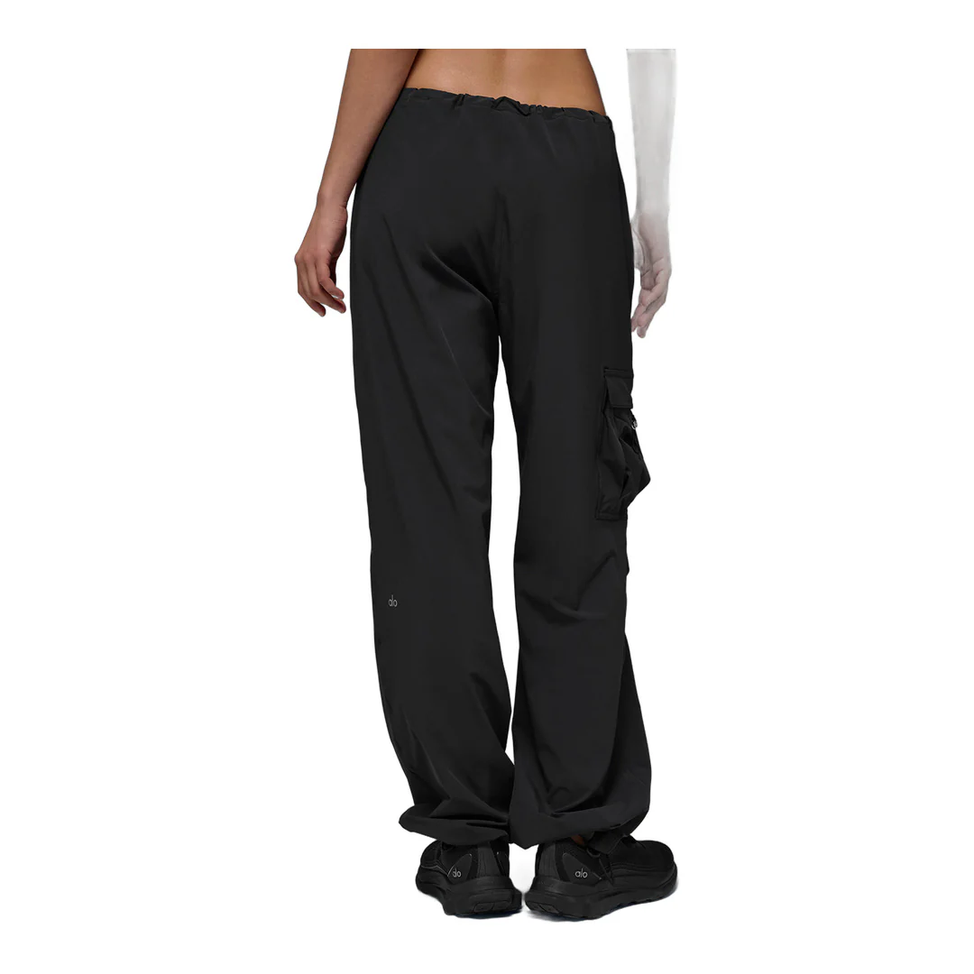 alo Low Rise Megastar Cargo Pant - Black - Image 2
