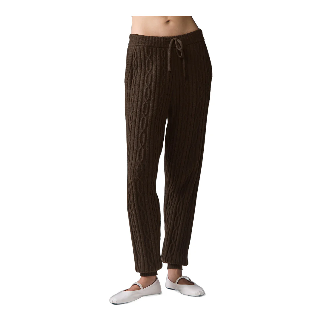 alo Cable Knit Winter Bliss Pant - Espresso